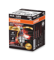 Osram NIGHT BREAKER® 200 H4 + 200%, Halogen 12V, 1er...
