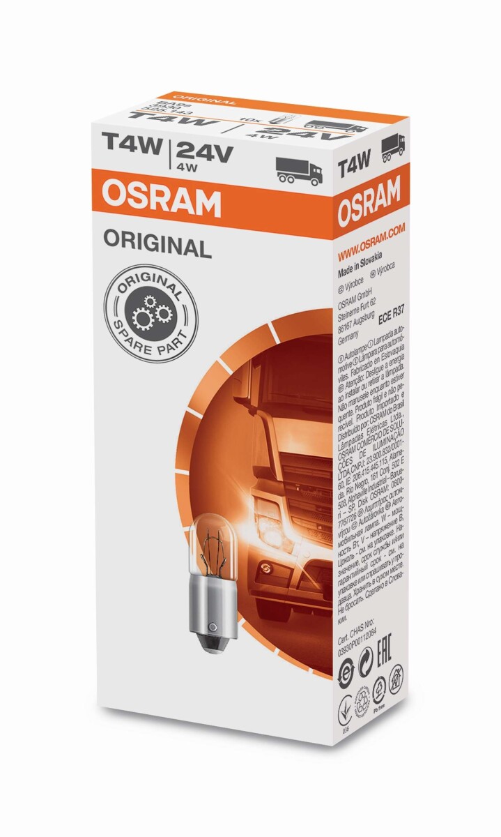 T4W 24V 4W BA9s Original Faltschachtel OSRAM