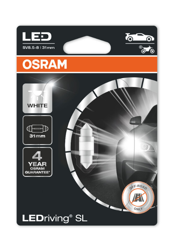 Festoon (31 mm) LEDriving SL White 6000K 12V Blister 1 St. OSRAM