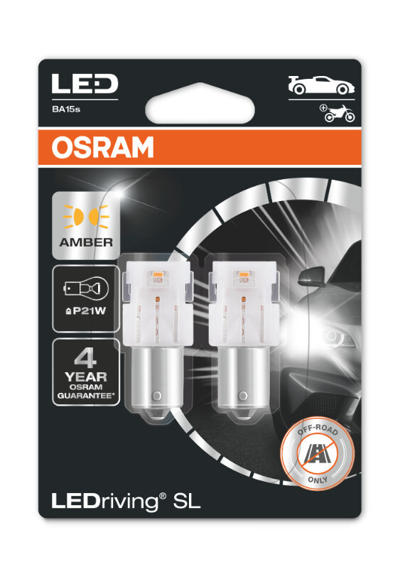 P21W LEDriving SL Amber 12V Blister 2 St. OSRAM