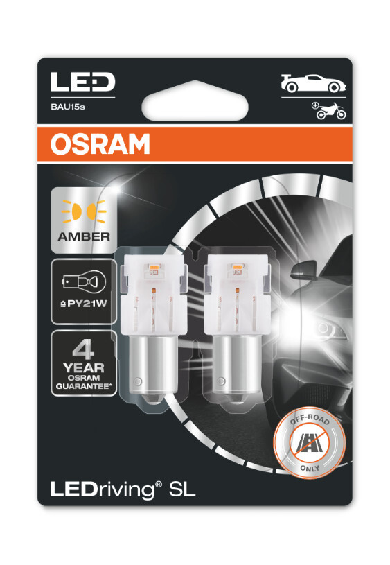 PY21W LEDriving SL Amber 12V Blister 2 St. OSRAM