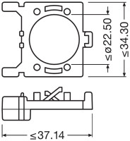 Montagehalterung Adapter DA02 für NIGHT BREAKER LED H7-LED Focus 2St. OSRAM