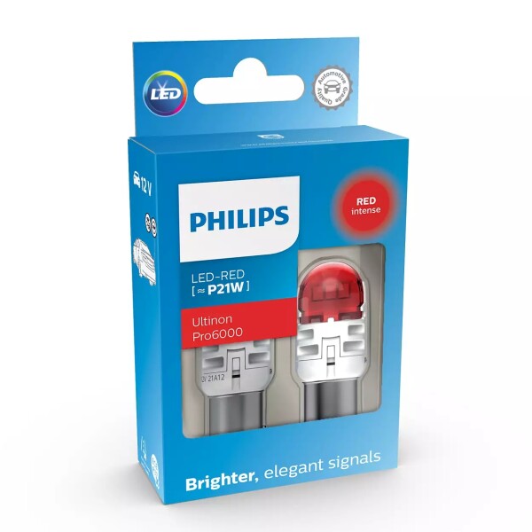LED P21W 12V 2,3W Ultinon Pro6000 SI Red Intense NOECE 2St. Philips