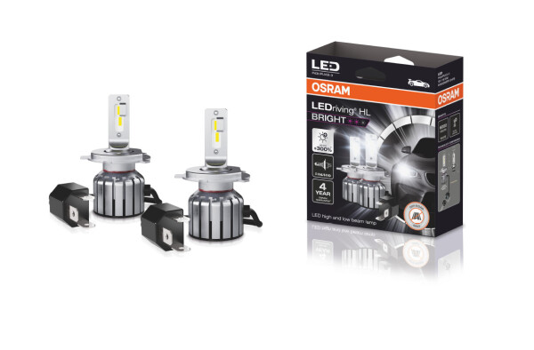 LEDriving HL BRIGHT H4/H19 12V 15/15W P43t/PU43t-3 6000K White 2St. OSRAM