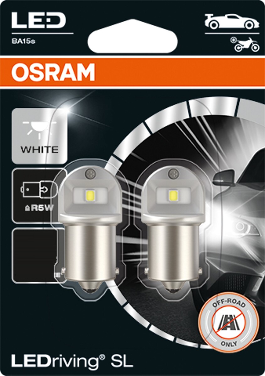 LEDriving SL ~R5W BA15s 0.5W 12V 6000K 50 lm White 2 St. OSRAM