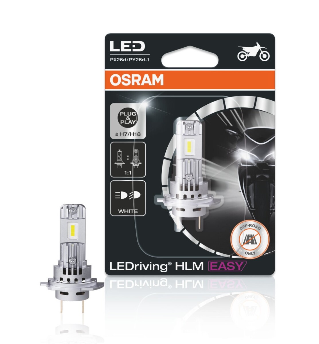 LEDriving HLM EASY H7 12V 16W PX26d/PY26d-1 6500K White 1St. Blister OSRAM