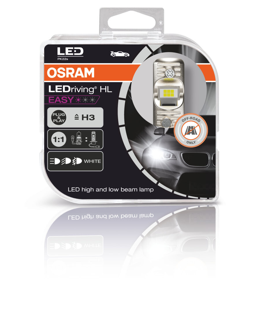 LEDriving HL EASY H3 12V 8W PK22s 6500K White 2St. OSRAM