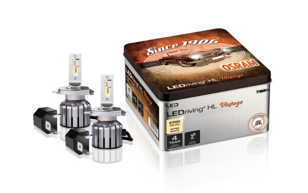 LEDriving® HL VINTAGE [~H4/H19/R2] 2700K Warm White NO ECE 2St. OSRAM