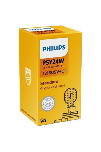 PHILIPS 12180SV+C1 - PSY24WSV+ 12V 24W PG20/4 Silver Vision Plus  1Stk.