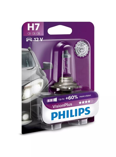 PHILIPS 12972VPB1 - H7 12V 55W PX26d Vision Plus +60% 1 Stk. Blister