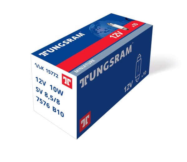 Tungsram 93103619 - DIN 72601K 12V 10W SV8.5-8 Original ranGE 1St