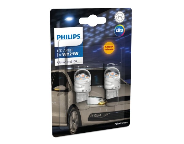 PHILIPS 11071AU31B2 - LED WY21W 12V 2.15W WX3x16d Ultinon Pro 3100 2Stk.