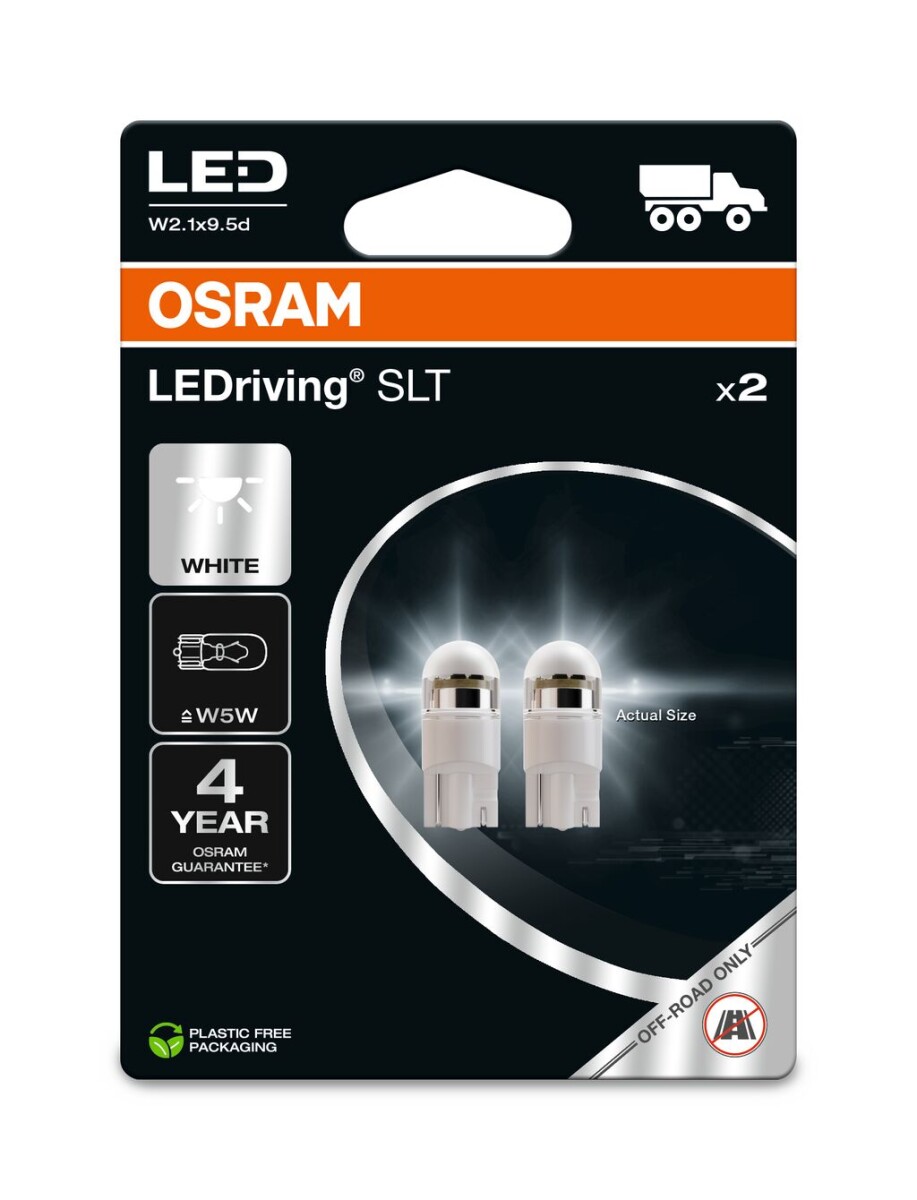 OSRAM 2845DWP-2BL - LED W5W 24V 1W W2.1x9.5d LEDriving SLT White 6000K Blister NO ECE 2Stk.