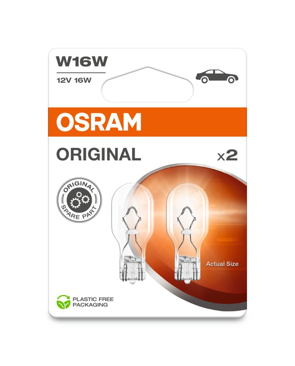 OSRAM 921-2BL - W16W 12V 16W W2.1x9.5d 2Stk. Blister