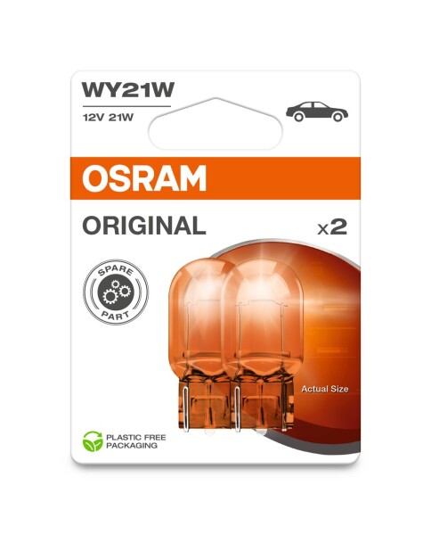 OSRAM 7504-2BL - WY21W 12V 21W WX3x16d (gelb) Blister 2Stk.