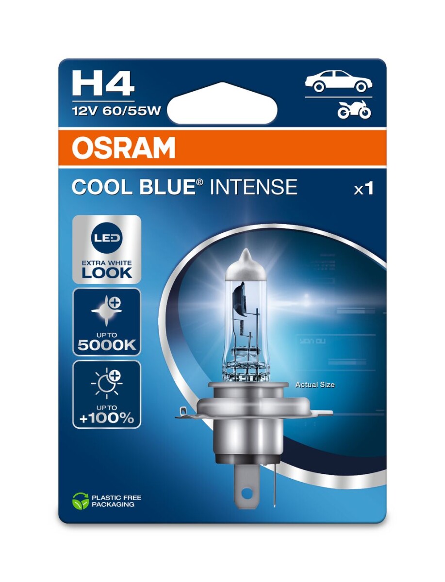 OSRAM 64193CBN-1BL - H4 12V 60/55W P43t Cool Blue INTENSE NextGen. 5000K +100% 1Stk.