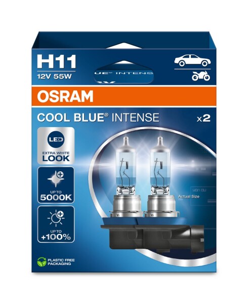 OSRAM 64211CBN-2HB - H11 12V 55W PGJ19-2 Cool Blue INTENSE NextGen. 5000K +100% Duo 2Stk.