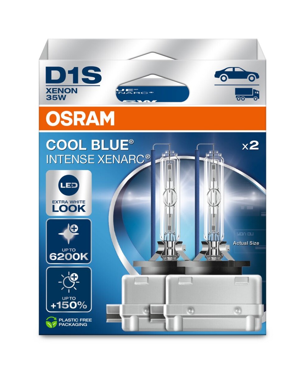 OSRAM 66140CBN-2HB - D1S 35W PK32d-2 XENARC COOL BLUE INTENSE NextGen. 6200K +150% 2Stk.