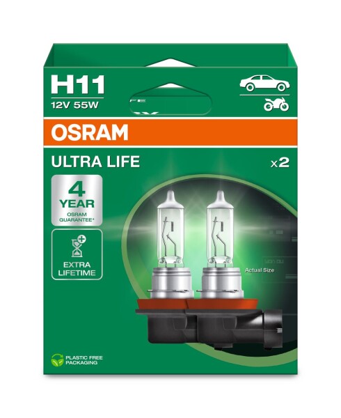 OSRAM 64211ULT-2HB - H11 12V 55W PGJ19-2 ULTRA LIFE 4 Jahre Garantie 2Stk.