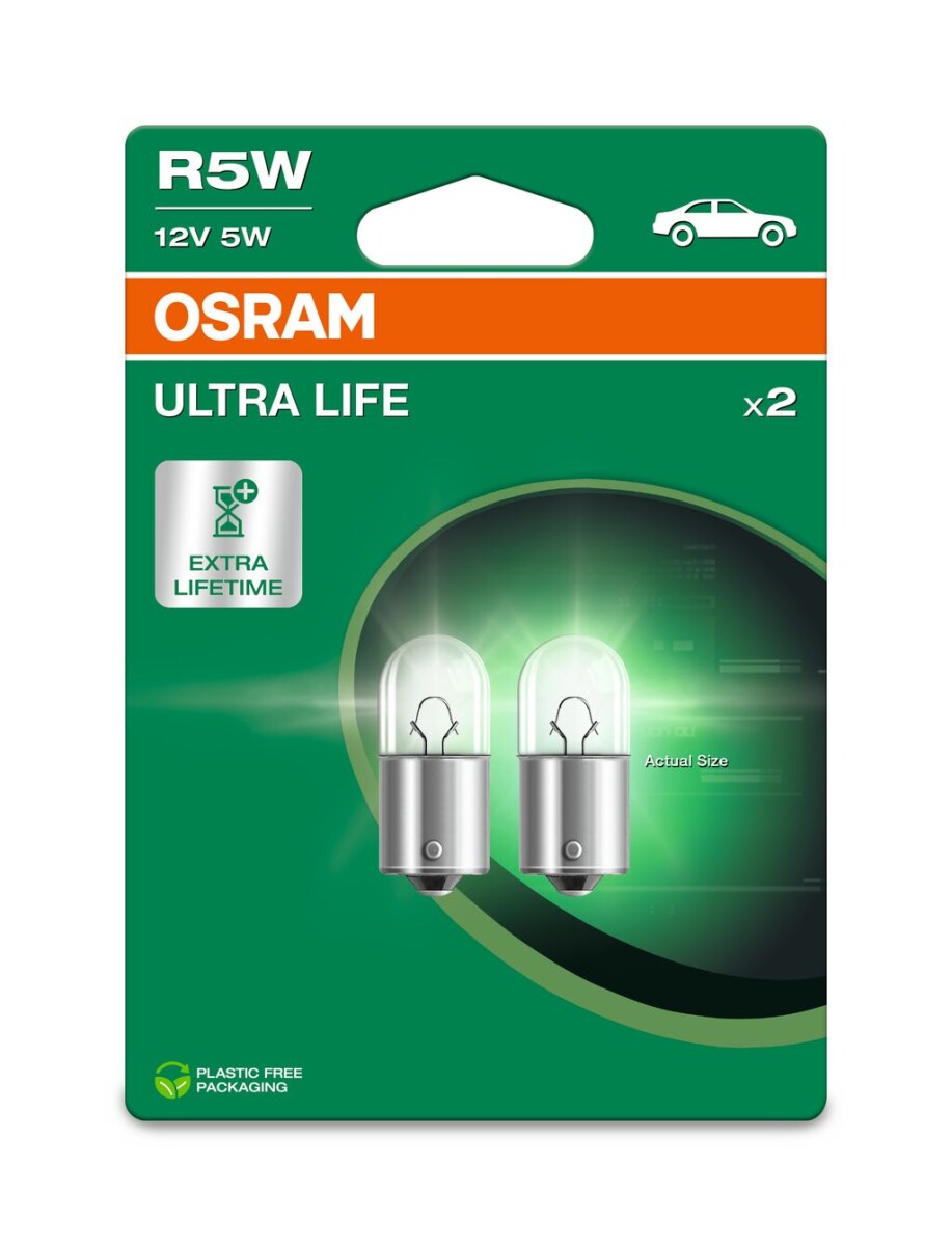 OSRAM 5007ULT-2BL - R5W 12V 5W BA15s ULTRA LIFE 2Stk. Blister
