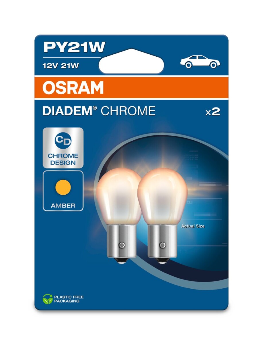 OSRAM 7507DC-2BL - PY21W 12V 21W BAU15s Diadem Chrome NextGen. 2Stk. Blister