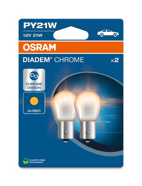 OSRAM 7507DC-2BL - PY21W 12V 21W BAU15s Diadem Chrome NextGen. 2Stk. Blister