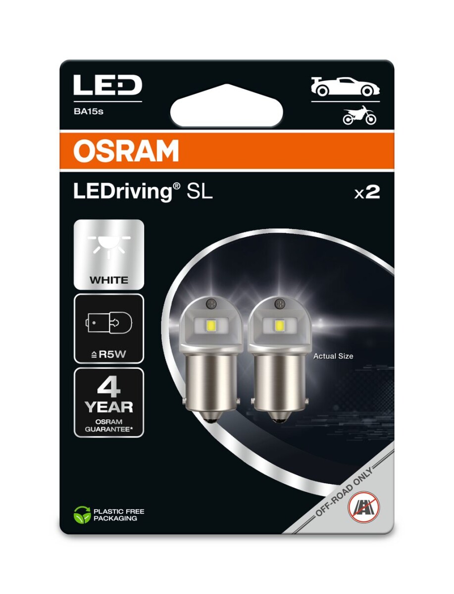 OSRAM 5007DWP-2BL - LEDriving SL ~R5W BA15s 0.5W 12V 6000K 50 lm White 2Stk.