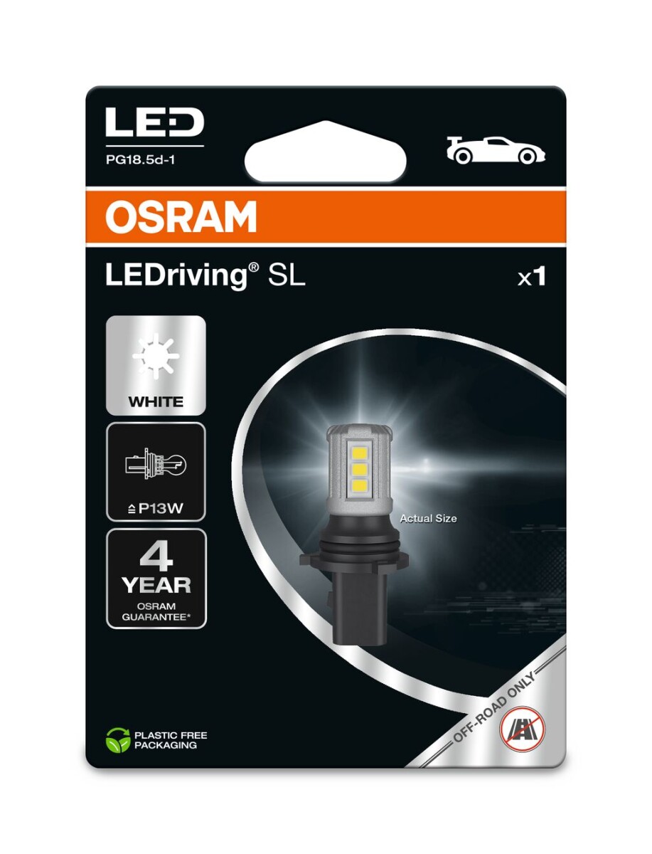 OSRAM 828DWP-1BL - P13W LEDriving SL White 6000K 12V Faltschachtel 1 Stk.