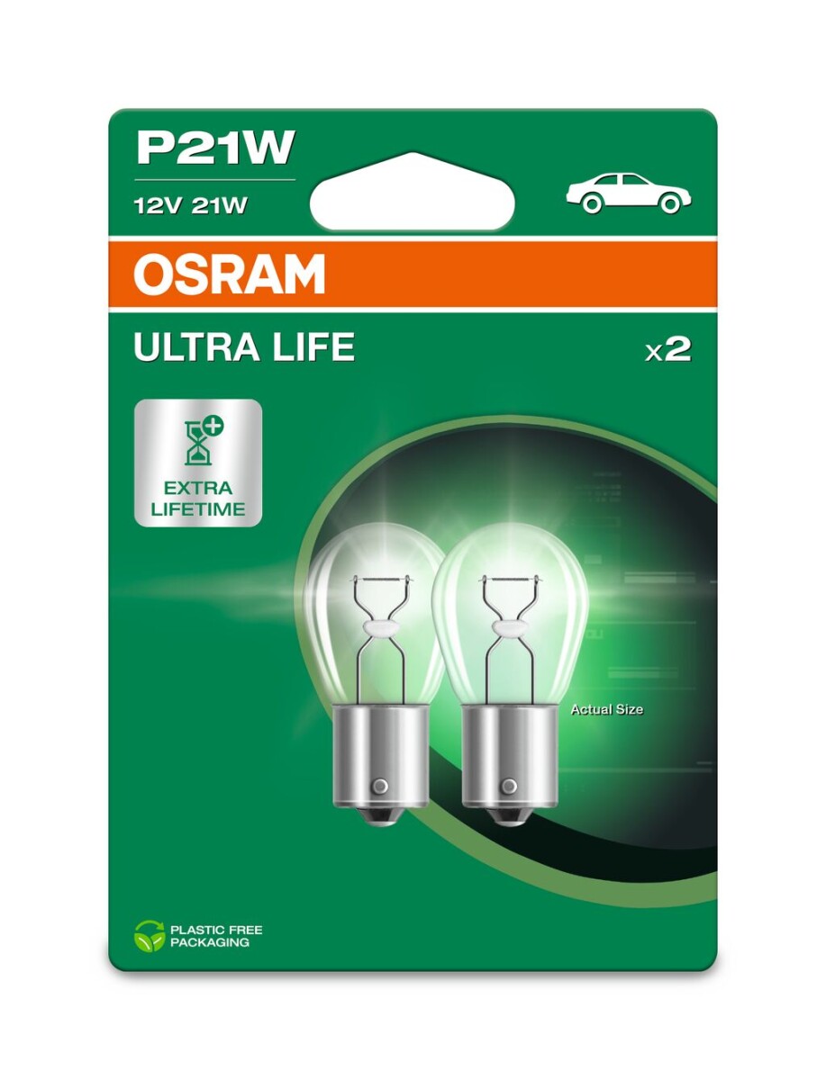 OSRAM 7506ULT-2BL - P21W 12V 21W BA15s ULTRA LIFE 2Stk. Blister