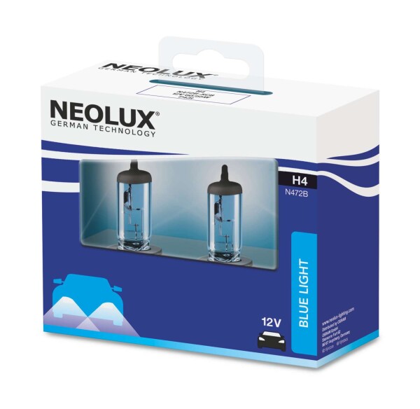 NEOLUX N472B-2SCB - H4 12V 60/55W P43t Blue Light 2 St.