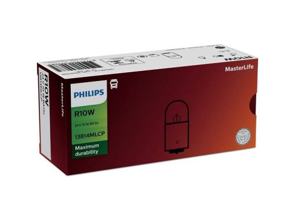 PHILIPS 13814MLCP - R10W 24V 10W BA15s MasterLife 1 St.