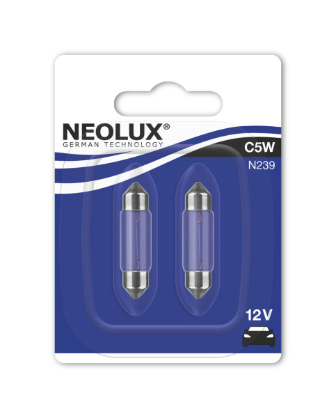 NEOLUX N239-02B - C5W 12V 5W SV8,5-8 36mm Soffitte 2 St. Blister