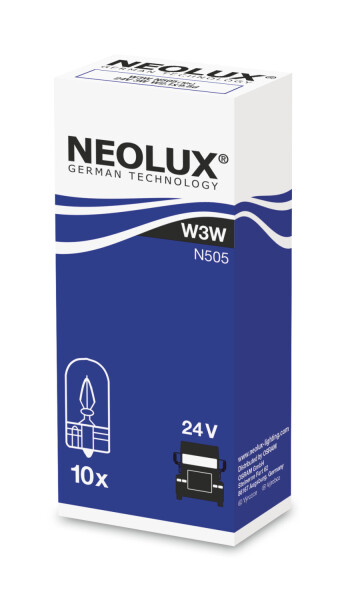 NEOLUX N505 - W3W 24V 3W W2,1x9,5d 1 St.