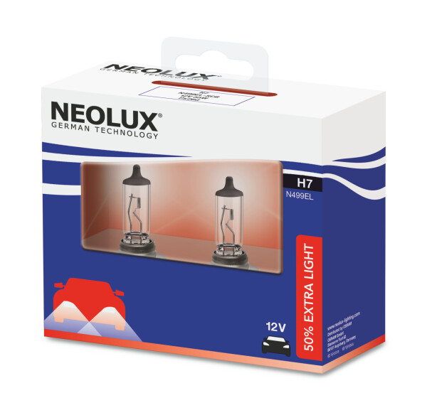 NEOLUX N499EL-SCB - H7 12V 55W PX26d Extra Light +50% 2 St.