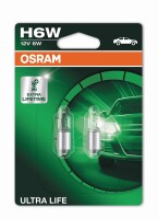 Osram  ULTRA LIFE H6W,  12V, Doppelblister - 64132ULT-02B
