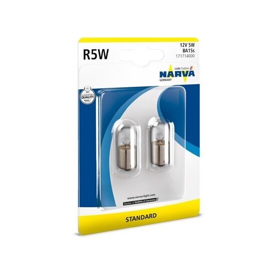 NARVA 171714000 - R5W 12V 5W BA15s STANDARD