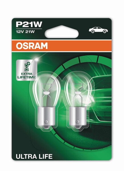 Osram  ULTRA LIFE P21W,  12V, Doppelblister - 7506ULT-02B