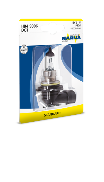 NARVA 480064000 - HB4/9006 12V 51W P22d HALOGEN