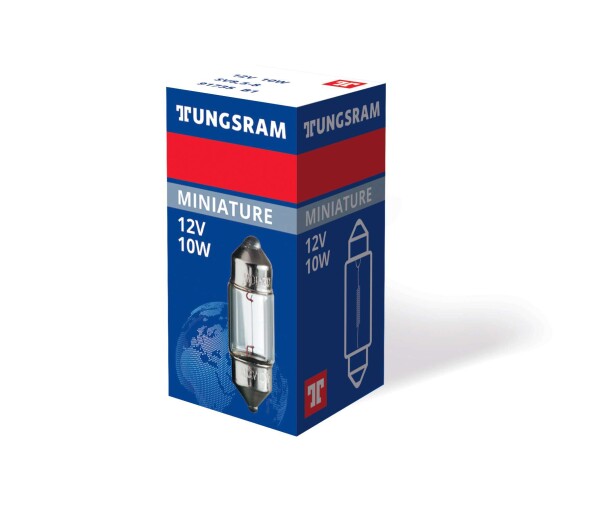 TUNGSRAM 93110525 - DIN 72601K 12V 10W SV8,5-8 Original range 1St