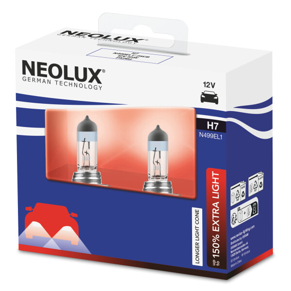NEOLUX N499EL1-2SCB - H7 12V 55W PX26d Extra Light +150% 2 St.