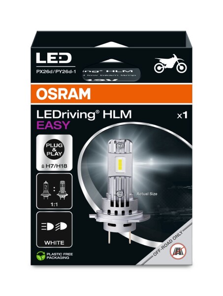 OSRAM 64210DWESY-1HB - LEDriving® HLM EASY H7/H18 12V 16W PX26d/PY26d-1 6500K White 1St. Blister
