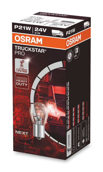 Osram  TRUCKSTAR® PRO P21W,  24V, Einzellampe - 7511TSP