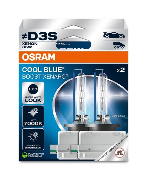 OSRAM 66340CBB-2HB - D3S 12V+24V 35W PK32d-5 COOL BLUE BOOST 7000K 2St. OSRAM (NO ECE)