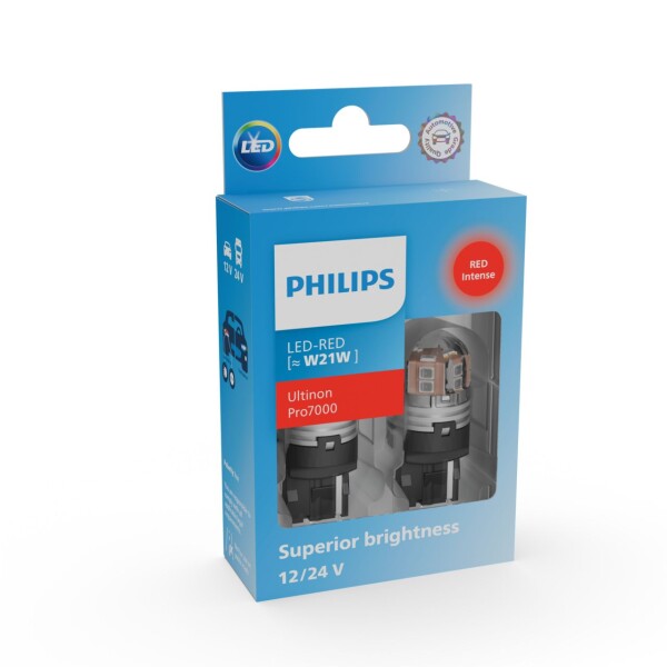 PHILIPS 11065RU70X2 - W21W 12/24V W3x16d Ultinon Pro7000 NOECE 2St.