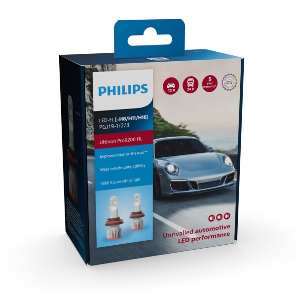 PHILIPS 11366U92X2 - Fog 12/24V PGJ19-1/2/3 Ultinon Pro9200 HL 5800K NOECE 2St.