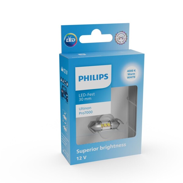 PHILIPS 11860WU70X1 - LED Festoon 30mm 12V SV8.5 Ultinon Pro7000 NOECE 1St.