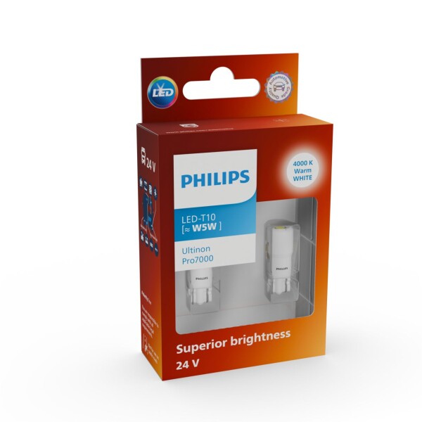 PHILIPS 24961WU70X2 - LED W5W 24V W2.1x9.5d Ultinon Pro7000 4000K NOECE 2St.