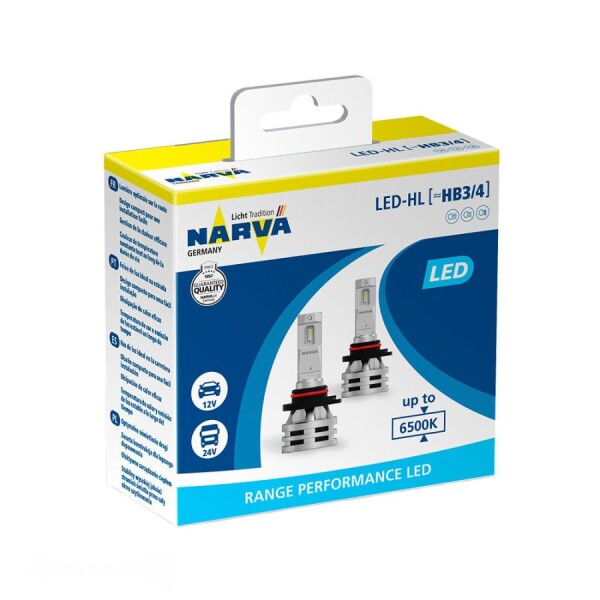 NARVA 18038RPNVAX2 - HB3/HB4 12V+24V LED 6500K RPL2 NVA NOECE 2St.