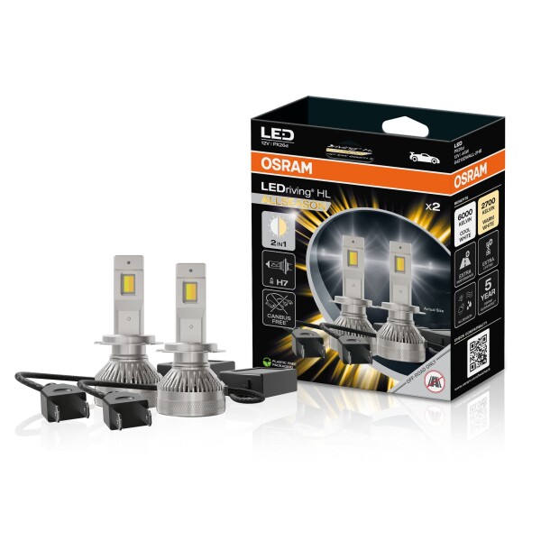 OSRAM 64210DWALL-2HB - LEDriving HL H7 45W ALLSEASON 6000/2700K 2St.