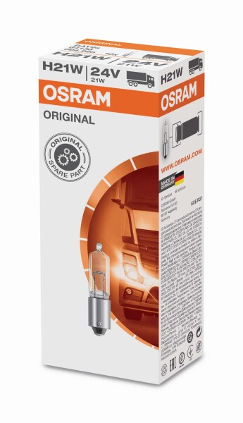 Osram Signallampe H21W, 24V, Einzellampe - 64138